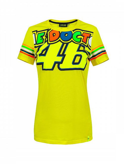 VRWTS307001_VALENTINO_ROSSI_LADIES_THE_DOCTOR_46_TSHIRT_YELLOW